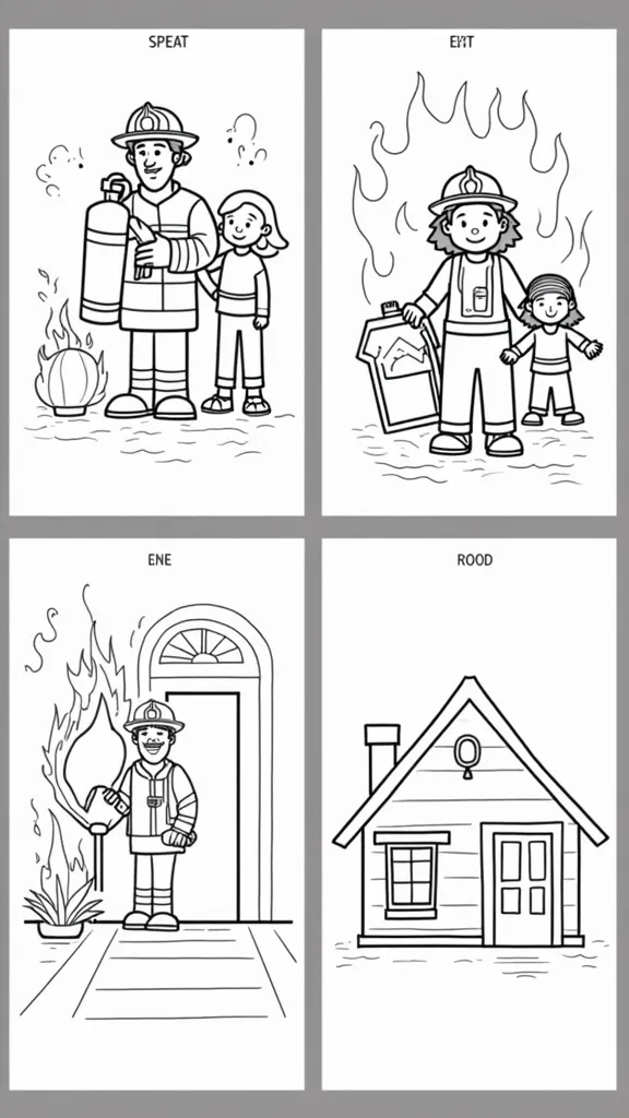 coloring pages fire safety